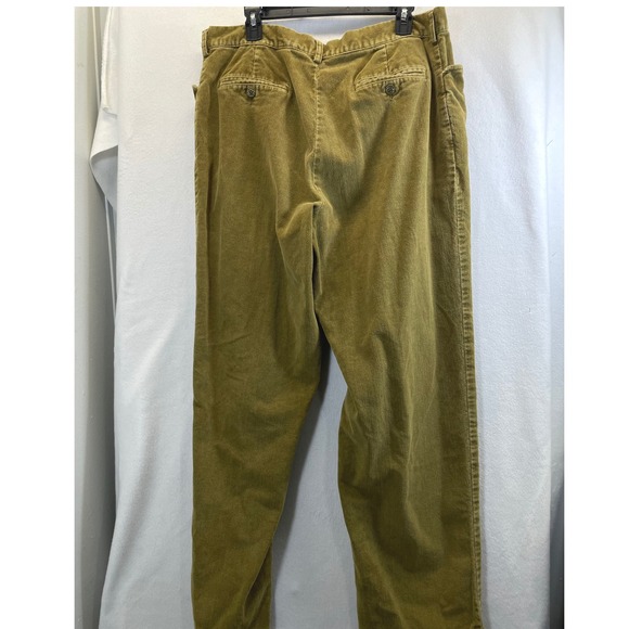 J Crew Womens Corduroy Pants Size 38R green mustard Cotton Classic Fit - Picture 4 of 10